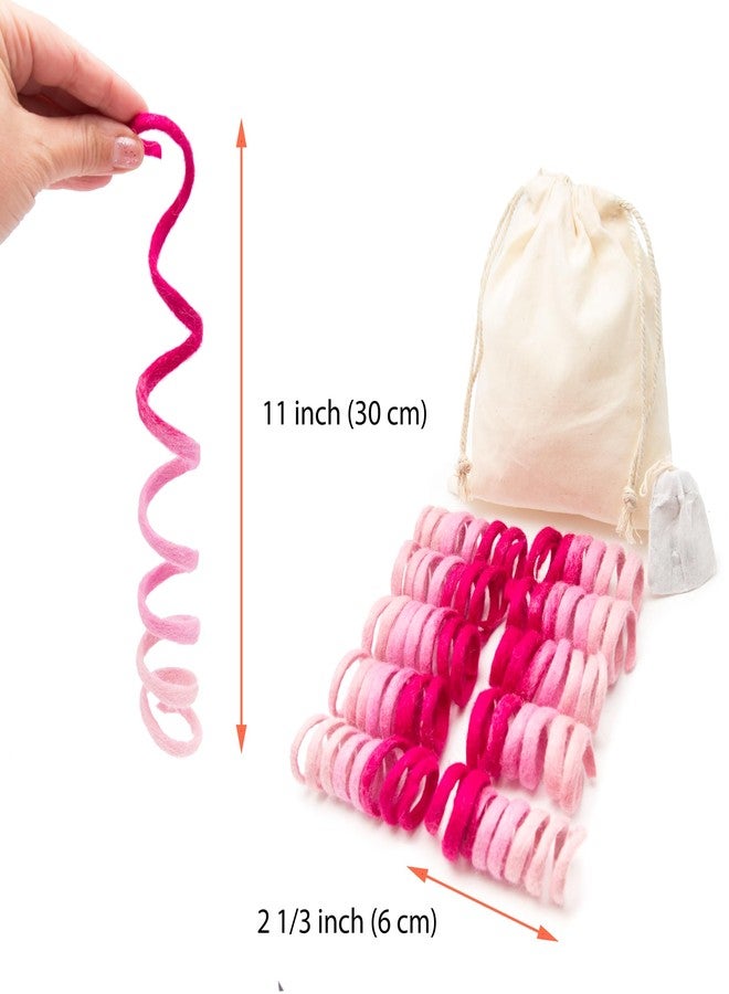 Glaciart One Felt Mini Spring Cat Toy – 10 Pcs Soft Fuzzy Enrichment 100% Natural Wool - Interactive Stretchable Play Cat Toy Set - Safe for Pets, Non-AZO Colored Dyes - 11” Long - Image 5